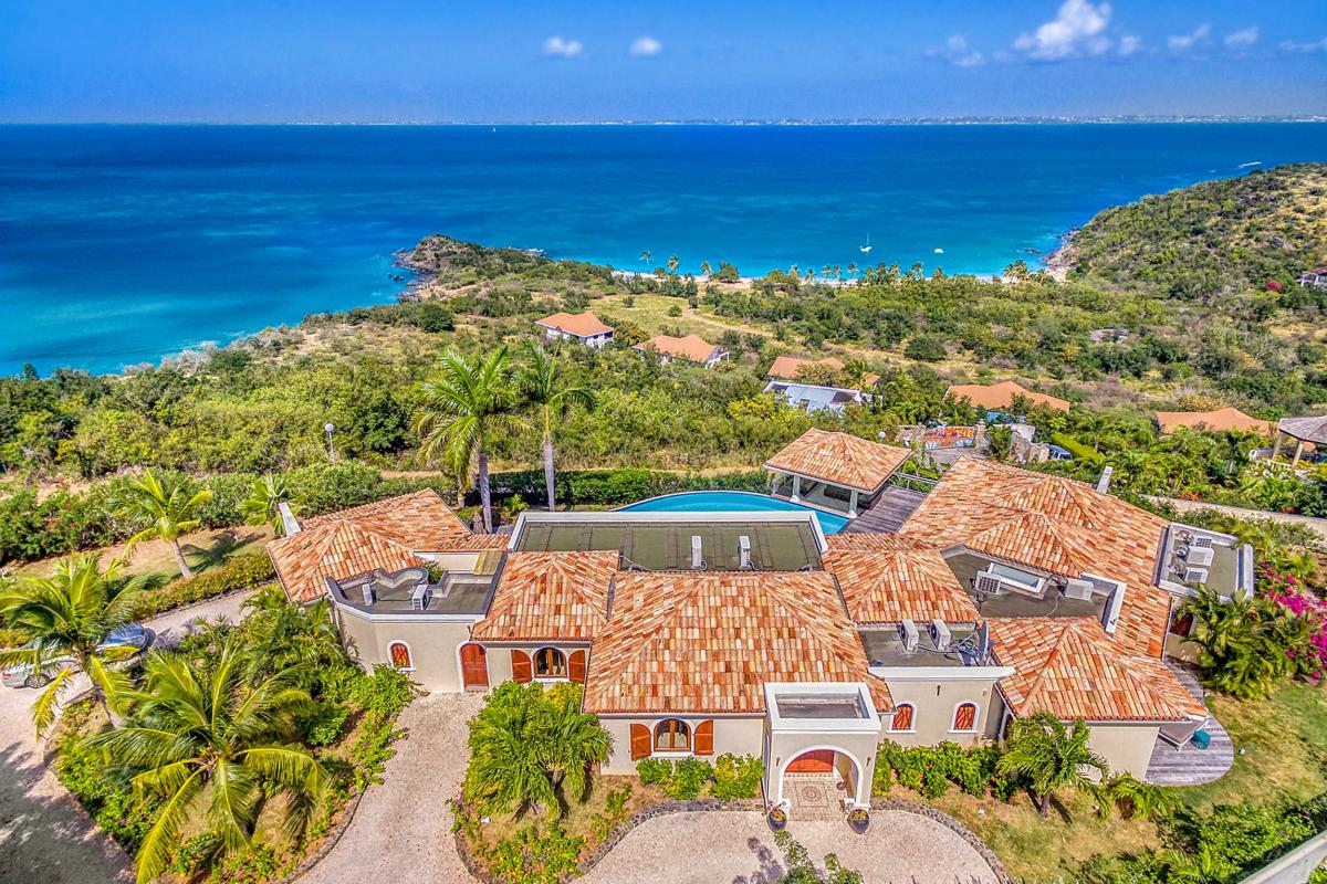 Luxury Villa Rental St Martin - Drone view
